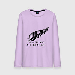 Лонгслив хлопковый мужской New Zeland: All blacks цвета лаванда — фото 1