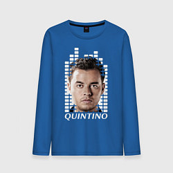 Лонгслив хлопковый мужской EQ: Quintino цвета синий — фото 1