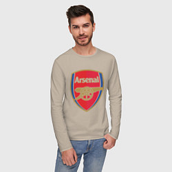Лонгслив хлопковый мужской Arsenal FC, цвет: миндальный — фото 2