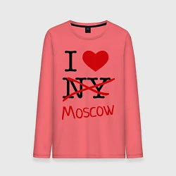 Мужской лонгслив I love Moscow