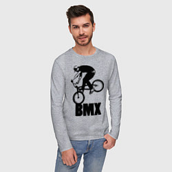 Лонгслив хлопковый мужской BMX 3, цвет: меланж — фото 2
