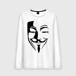 Лонгслив хлопковый мужской Vendetta Mask, цвет: белый