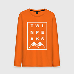 Лонгслив хлопковый мужской Twin Peaks цвета оранжевый — фото 1