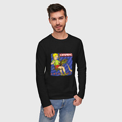 Лонгслив хлопковый мужской The Offspring: Americana, цвет: черный — фото 2