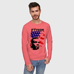 Лонгслив хлопковый мужской Mike Tyson: USA Boxing, цвет: коралловый — фото 2
