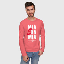 Лонгслив хлопковый мужской Bayern FC: Mia San Mia, цвет: коралловый — фото 2