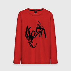 Лонгслив хлопковый мужской Korn bones, цвет: красный