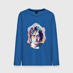 Лонгслив хлопковый мужской John Lennon: Art цвета синий — фото 1
