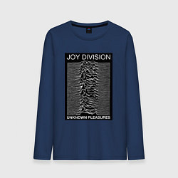 Лонгслив хлопковый мужской Joy Division: Unknown Pleasures цвета тёмно-синий — фото 1