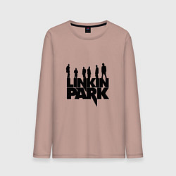 Лонгслив хлопковый мужской Linkin Park, цвет: пыльно-розовый