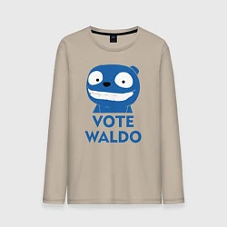 Лонгслив хлопковый мужской Vote Waldo, цвет: миндальный