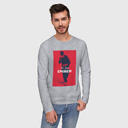 Лонгслив хлопковый мужской Slim Shady: Eminem, цвет: меланж — фото 2