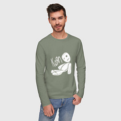 Лонгслив хлопковый мужской Korn Toy, цвет: авокадо — фото 2