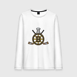 Лонгслив хлопковый мужской Boston Bruins Hockey, цвет: белый