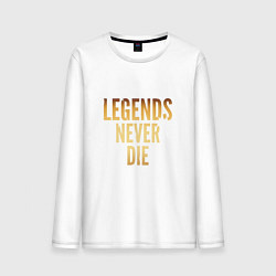 Лонгслив хлопковый мужской Legends Never Die: Gold, цвет: белый