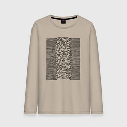 Лонгслив хлопковый мужской Unknown Pleasures, цвет: миндальный