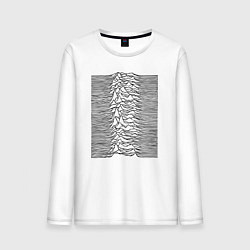 Лонгслив хлопковый мужской Unknown Pleasures, цвет: белый