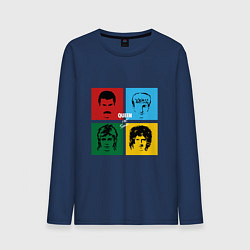 Лонгслив хлопковый мужской Queen Hot Space, цвет: тёмно-синий