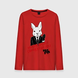 Лонгслив хлопковый мужской Misfits: White rabbit, цвет: красный