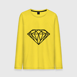 Лонгслив хлопковый мужской SWAG Diamond цвета желтый — фото 1