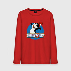 Лонгслив хлопковый мужской Chilly Willy, цвет: красный