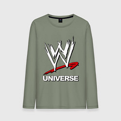 Лонгслив хлопковый мужской WWE universe, цвет: авокадо