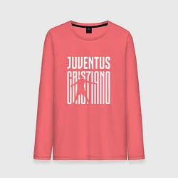Лонгслив хлопковый мужской Juventus: Cristiano Ronaldo 7, цвет: коралловый