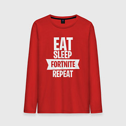 Мужской лонгслив Eat Sleep Fortnite Repeat