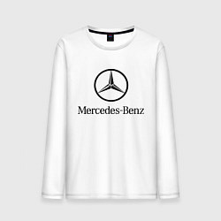 Лонгслив хлопковый мужской Logo Mercedes-Benz, цвет: белый