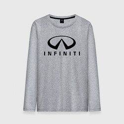 Лонгслив хлопковый мужской Infiniti logo, цвет: меланж