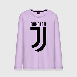 Лонгслив хлопковый мужской Ronaldo CR7 цвета лаванда — фото 1