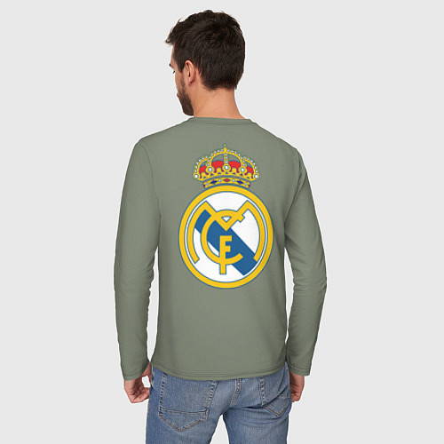 Мужской лонгслив Real Madrid FC / Авокадо – фото 4