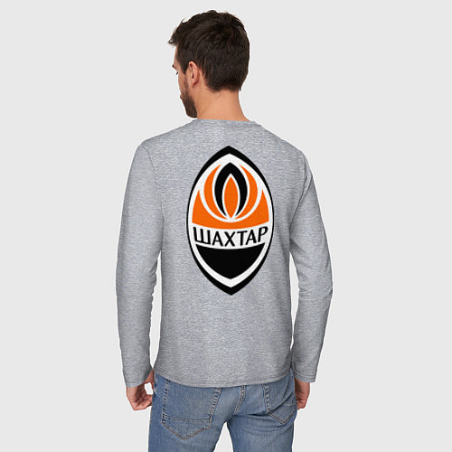 Мужской лонгслив ФК Шахтёр / Меланж – фото 4
