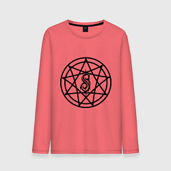 Лонгслив хлопковый мужской Slipknot Pentagram, цвет: коралловый