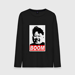 Лонгслив хлопковый мужской BOOM: Kim Chen Eun, цвет: черный