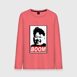 Лонгслив хлопковый мужской BOOM: Kim Chen Eun, цвет: коралловый