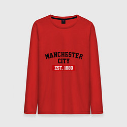 Лонгслив хлопковый мужской FC Manchester City Est. 1880, цвет: красный