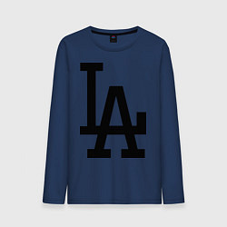 Лонгслив хлопковый мужской LA: Los Angeles, цвет: тёмно-синий