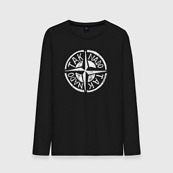 Лонгслив хлопковый мужской Taknado Stone Island, цвет: черный