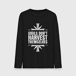 Лонгслив хлопковый мужской Harvest Themselves, цвет: черный