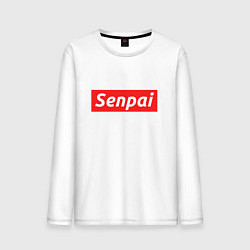 Лонгслив хлопковый мужской Senpai Supreme, цвет: белый