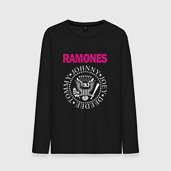 Лонгслив хлопковый мужской Ramones Boyband, цвет: черный