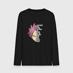 Лонгслив хлопковый мужской Natsu Quote, цвет: черный