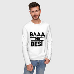 Лонгслив хлопковый мужской Влад the best, цвет: белый — фото 2