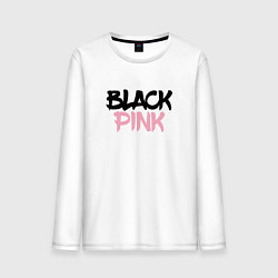Лонгслив хлопковый мужской Black Pink Graffiti цвета белый — фото 1
