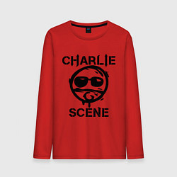 Лонгслив хлопковый мужской HU: Charlie Scene цвета красный — фото 1