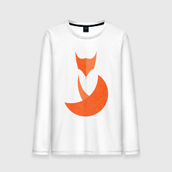 Лонгслив хлопковый мужской Minimal Fox, цвет: белый