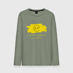 Лонгслив хлопковый мужской 21 Top: Yellow Trench, цвет: авокадо