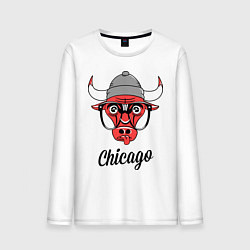 Лонгслив хлопковый мужской Chicago SWAG, цвет: белый