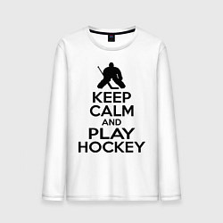 Мужской лонгслив Keep Calm & Play Hockey